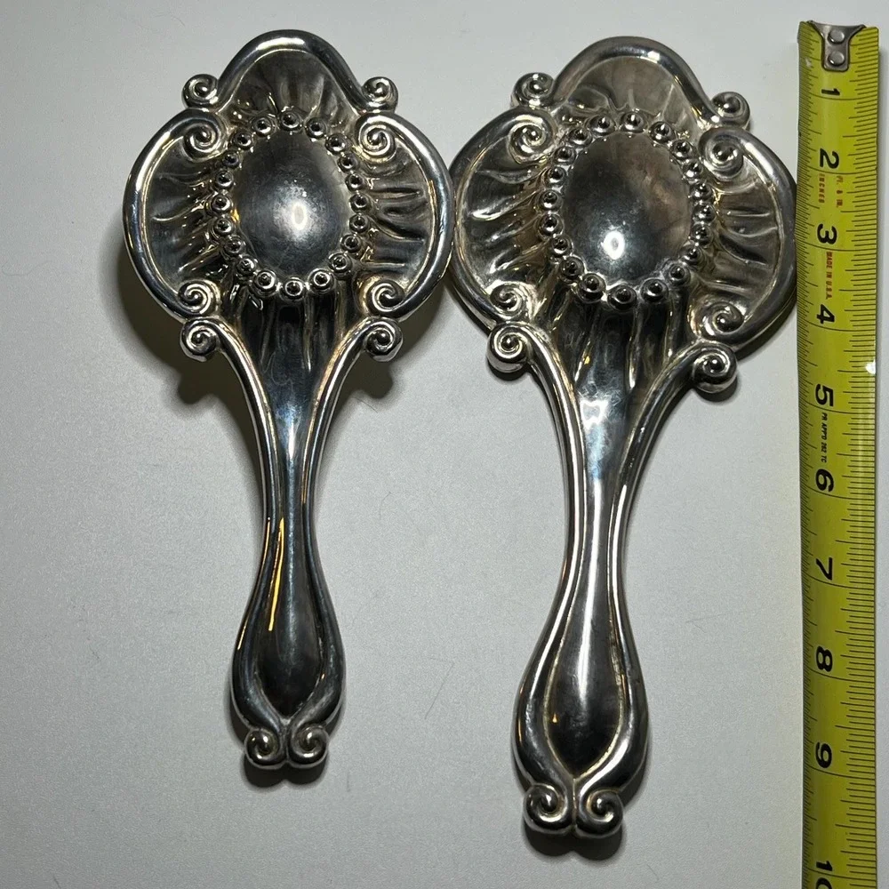 Antique‎ matching Brush And Hand Mirror International Silver Vanity 2 Piece Set